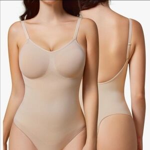 Elegant Beige Shapewear Bodysuit